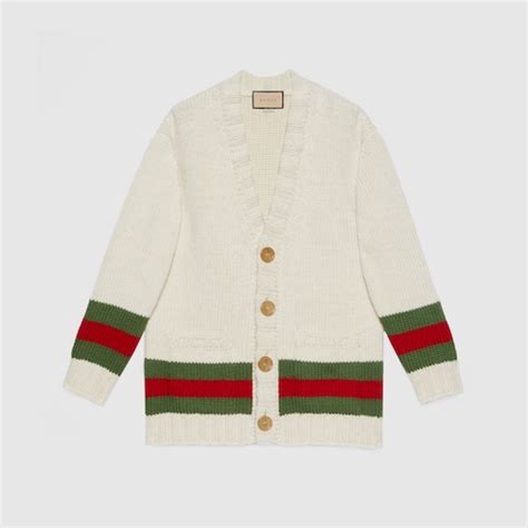 gucci cardigan long|Gucci web cardigan.